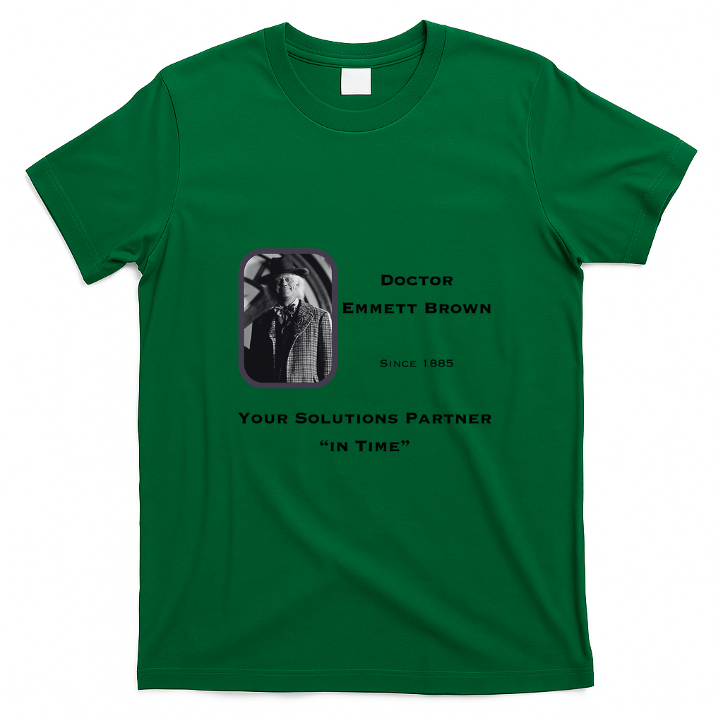 Dr. Emmett Brown Retro Graphic Tee – Edition 2 - Irish Green