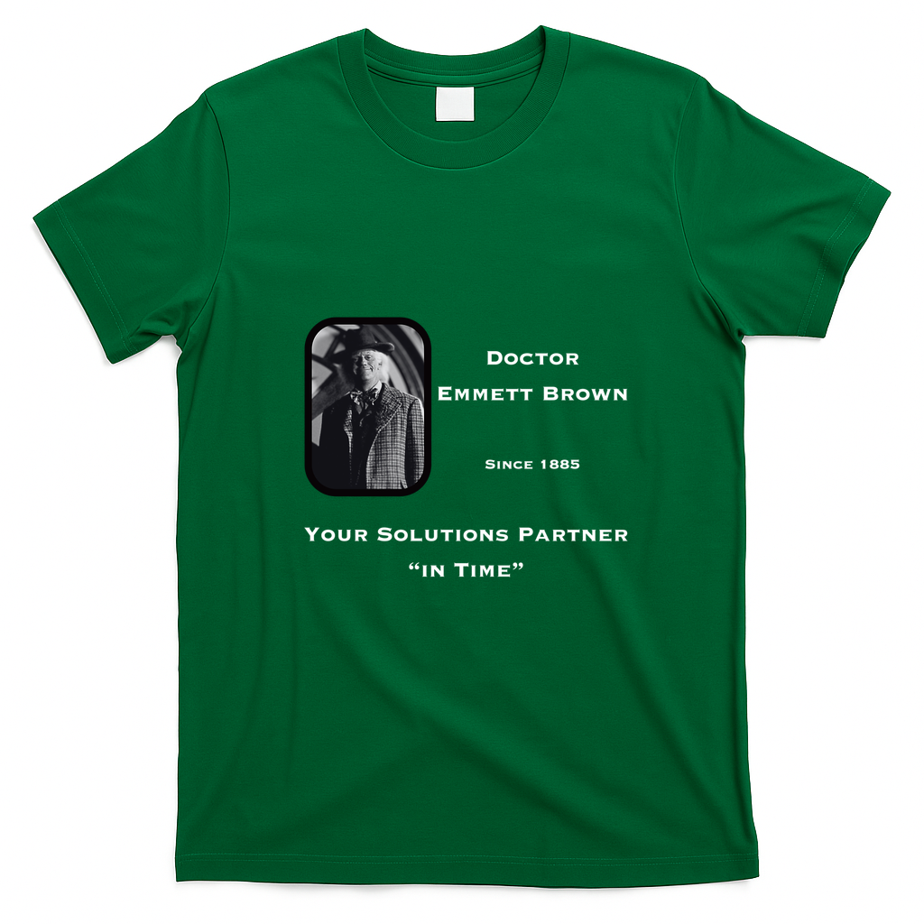 Dr. Emmett Brown Classic Logo T-Shirt - Irish Green