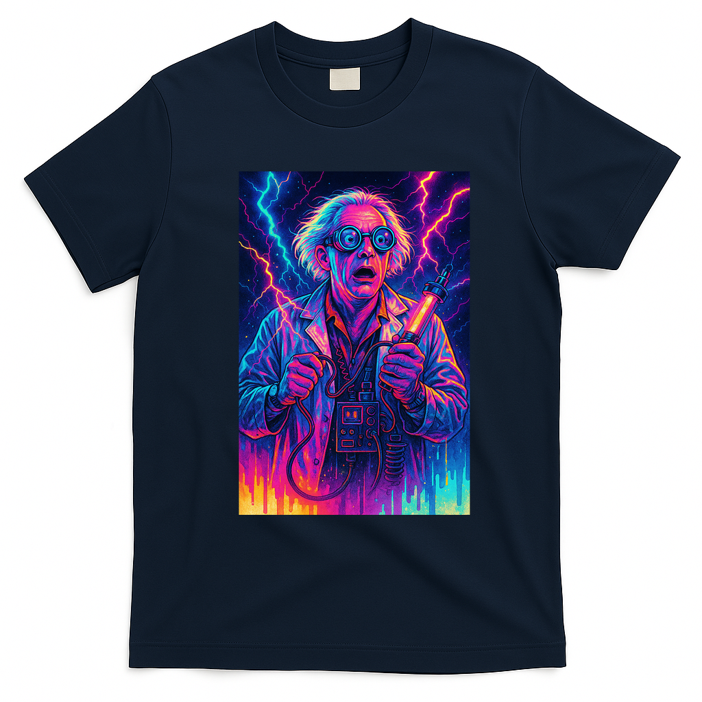 Is There a Doctor in the House? Retro Graphic Tee - Navy Blue