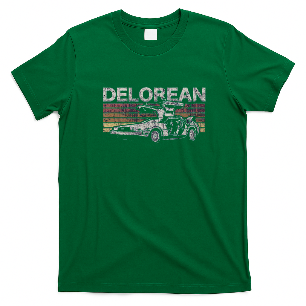 DeLorean Punk Rock Graphic T-Shirt - Irish Green