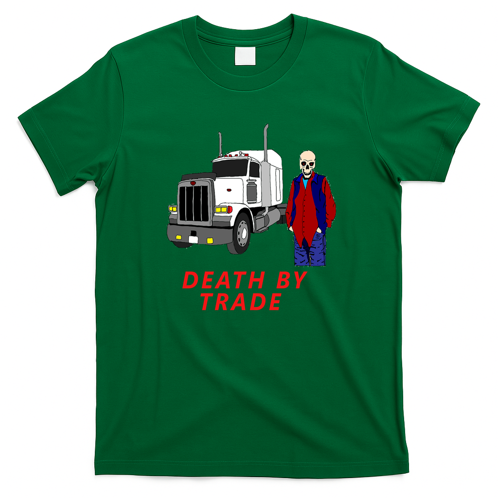 Death by Trade Funny Trucker T-Shirt - Irish Green