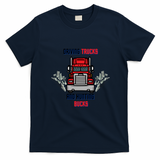 Driving Trucks and Hunting Bucks T-Shirt - Navy Blue