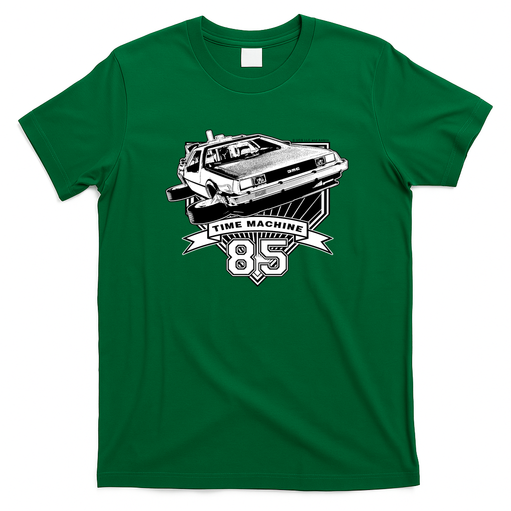 DeLorean Time Machine Graphic T-Shirt - Irish Green