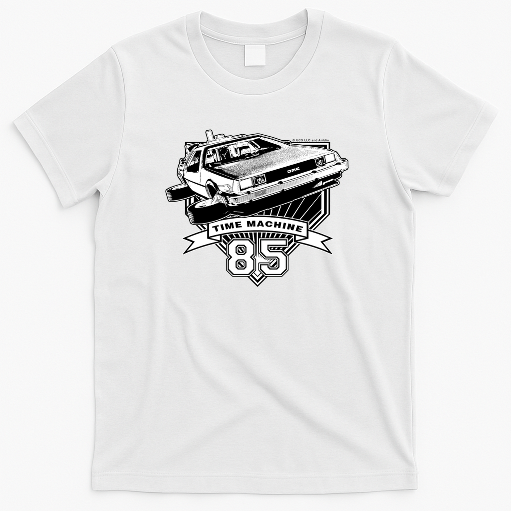 DeLorean Time Machine Graphic T-Shirt - White