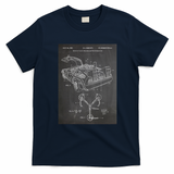 DeLorean Time Machine Car T-Shirt - Navy Blue