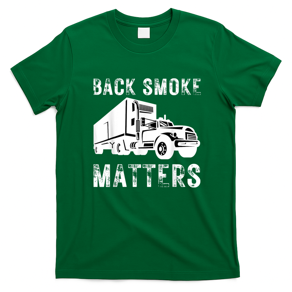 Black Diesel Smoke Matters T-Shirt - Irish Green