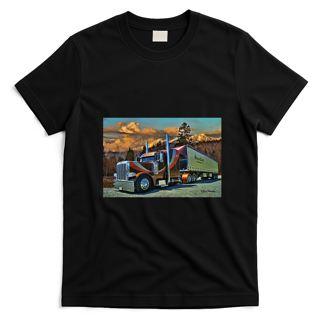 Downton’s Transport Peterbilt T-Shirt - Black