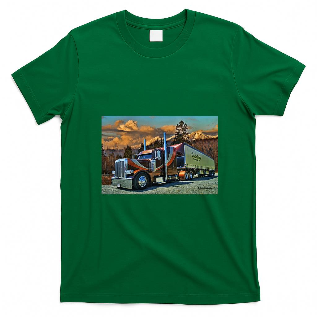 Downton’s Transport Peterbilt T-Shirt - Irish Green