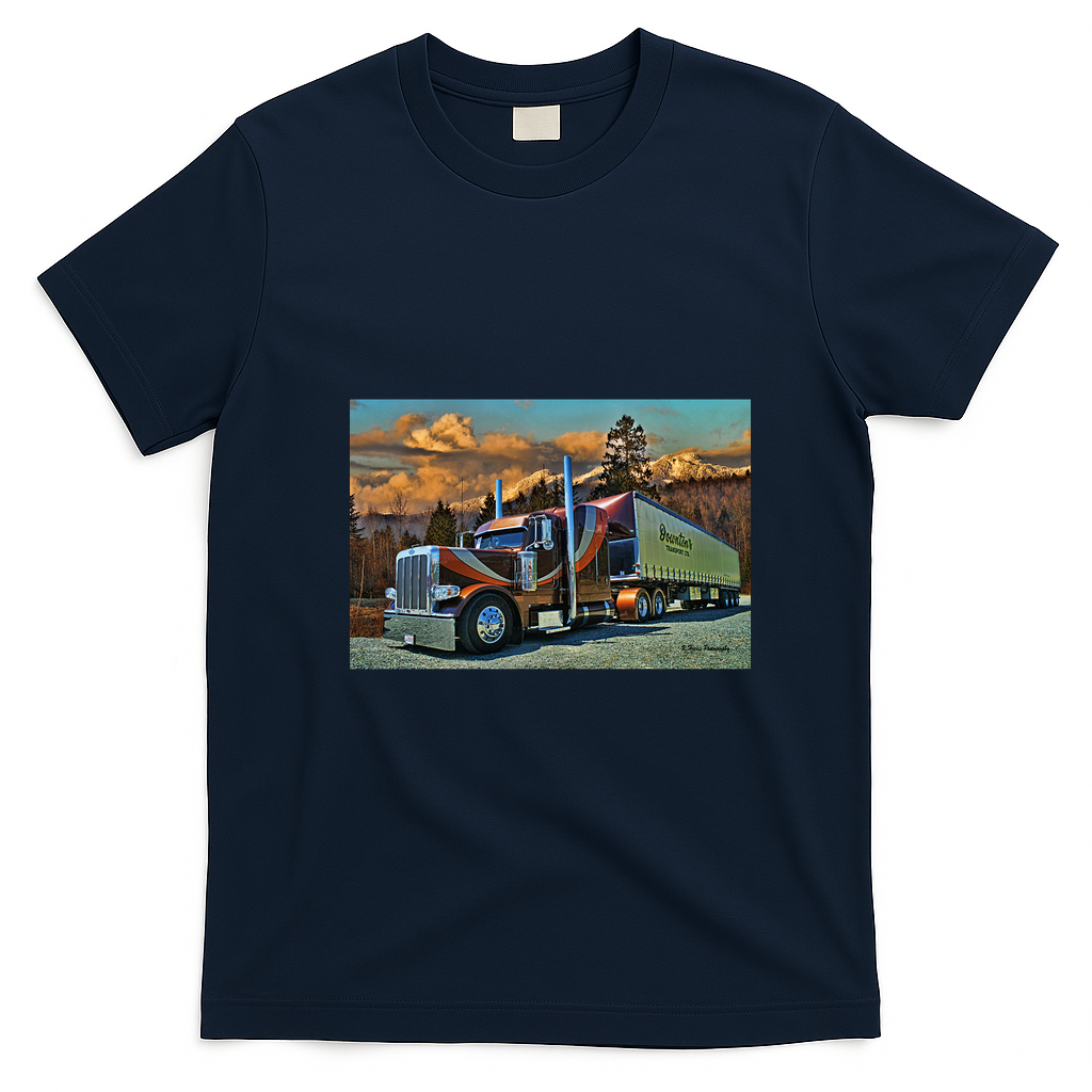 Downton’s Transport Peterbilt T-Shirt - Navy Blue