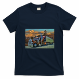 Downton’s Transport Peterbilt T-Shirt - Navy Blue