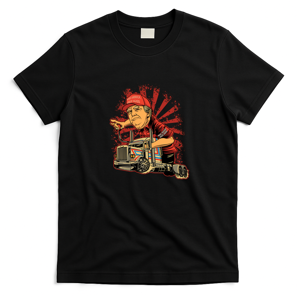 Donald Truck Retro Graphic Tee - Black