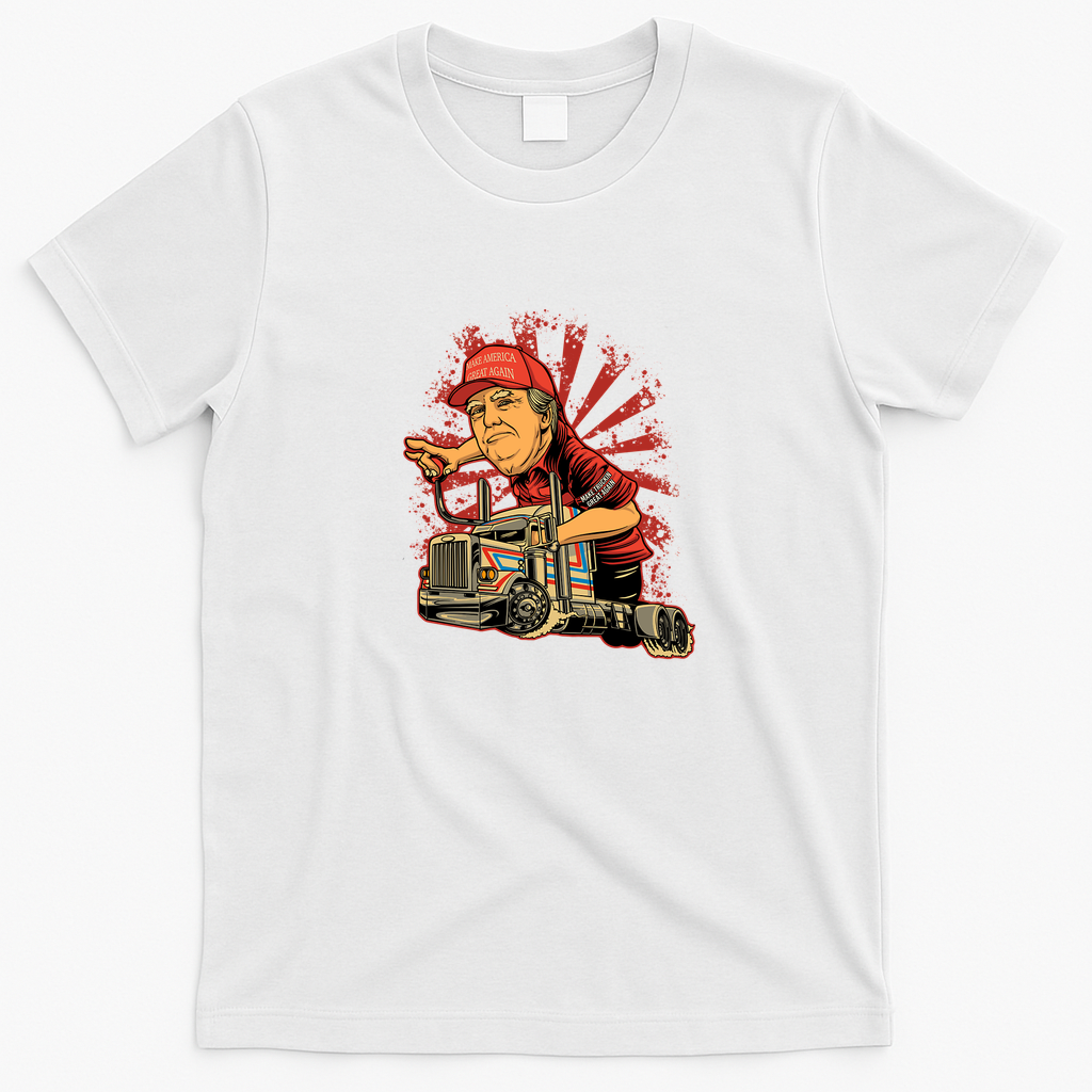 Donald Truck Retro Graphic Tee - White