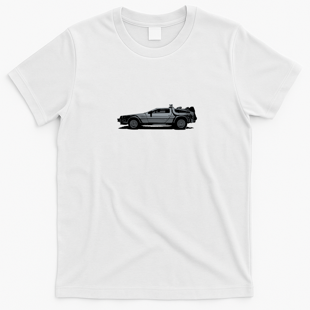 DeLorean DMC-12 Bold Graphic Tee - White