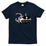 DeLorean Vector Graphic T-Shirt - Navy Blue
