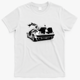 DeLorean Vector Graphic T-Shirt - White