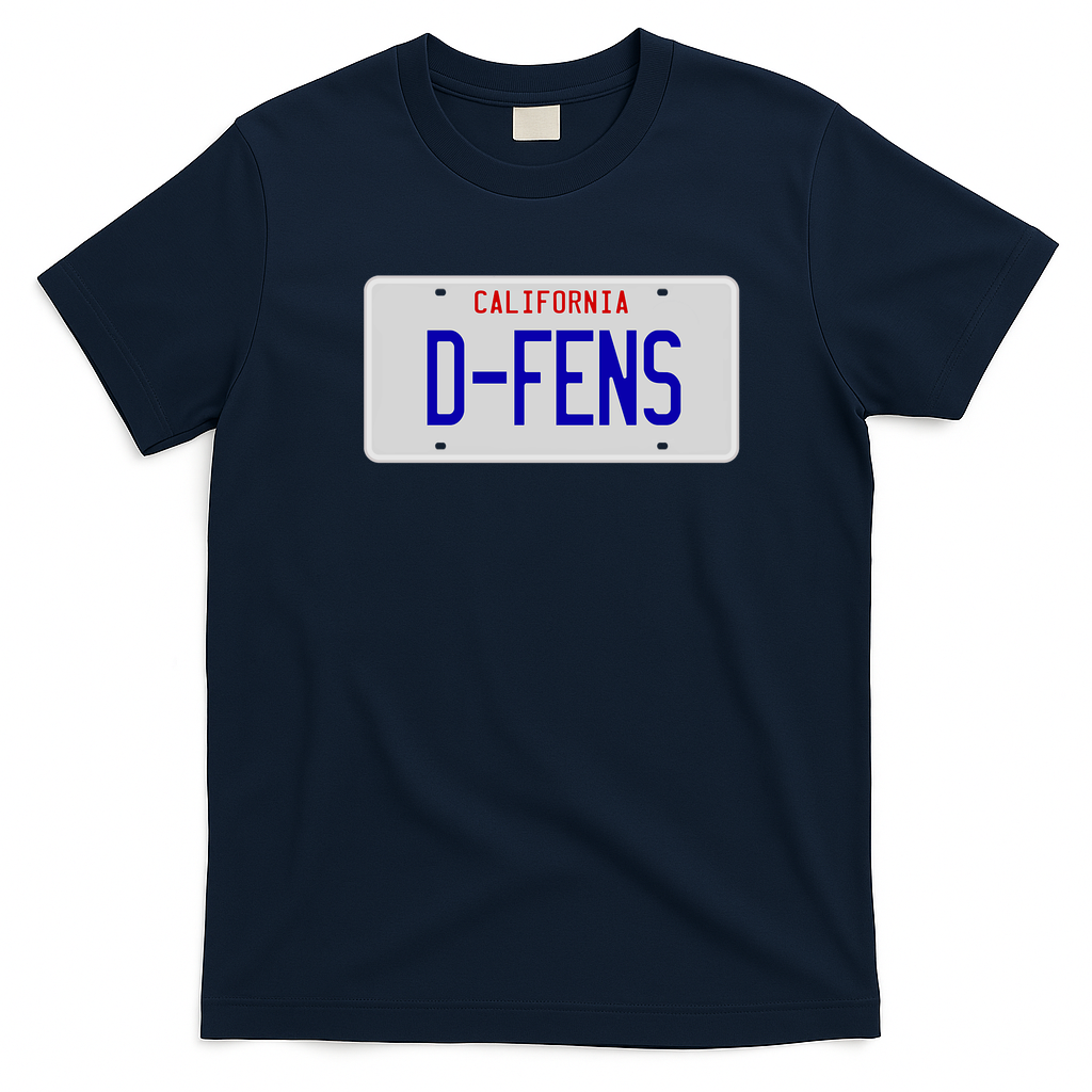 D-Fens Retro Graphic Tee - Navy Blue