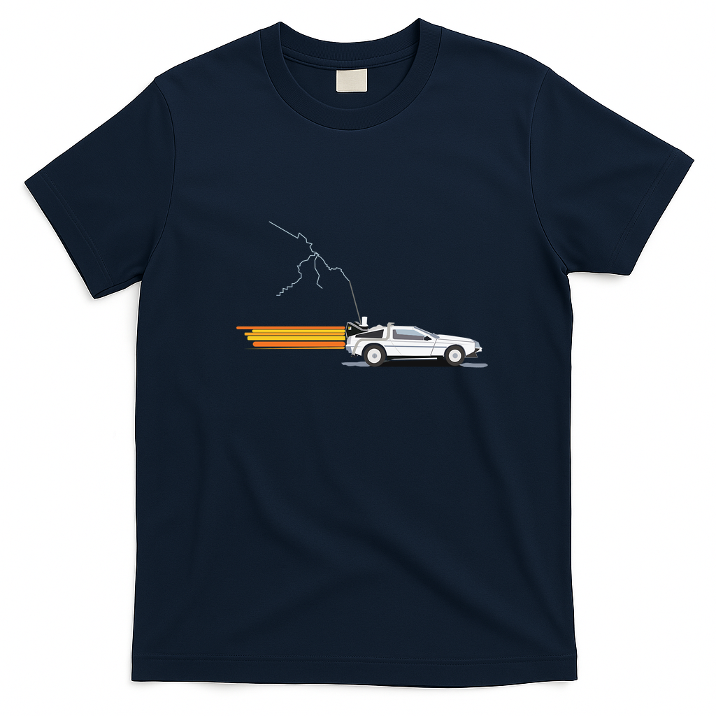 DeLorean DMC-12 Heritage T-Shirt - Navy Blue