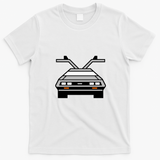 DeLorean DMC-12 Retro T-Shirt - White