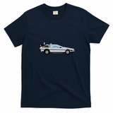 DeLorean DMC-12 Distressed Graphic Tee - Navy Blue