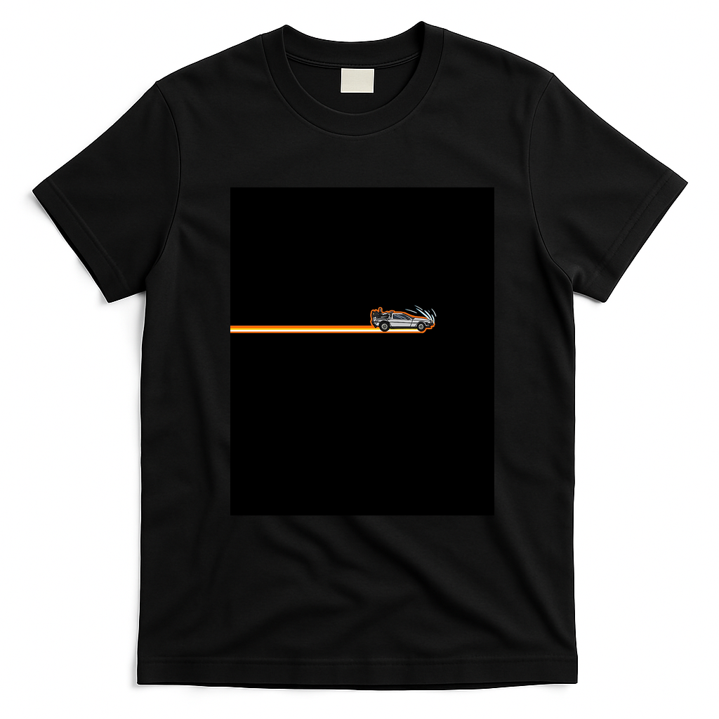 DeLorean DMC-12 Retro Graphic Tee - Black