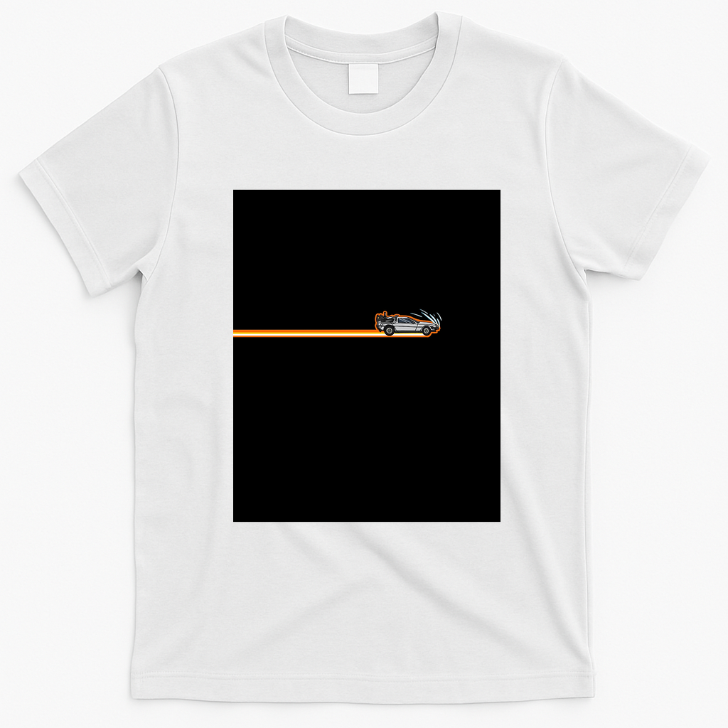 DeLorean DMC-12 Retro Graphic Tee - White