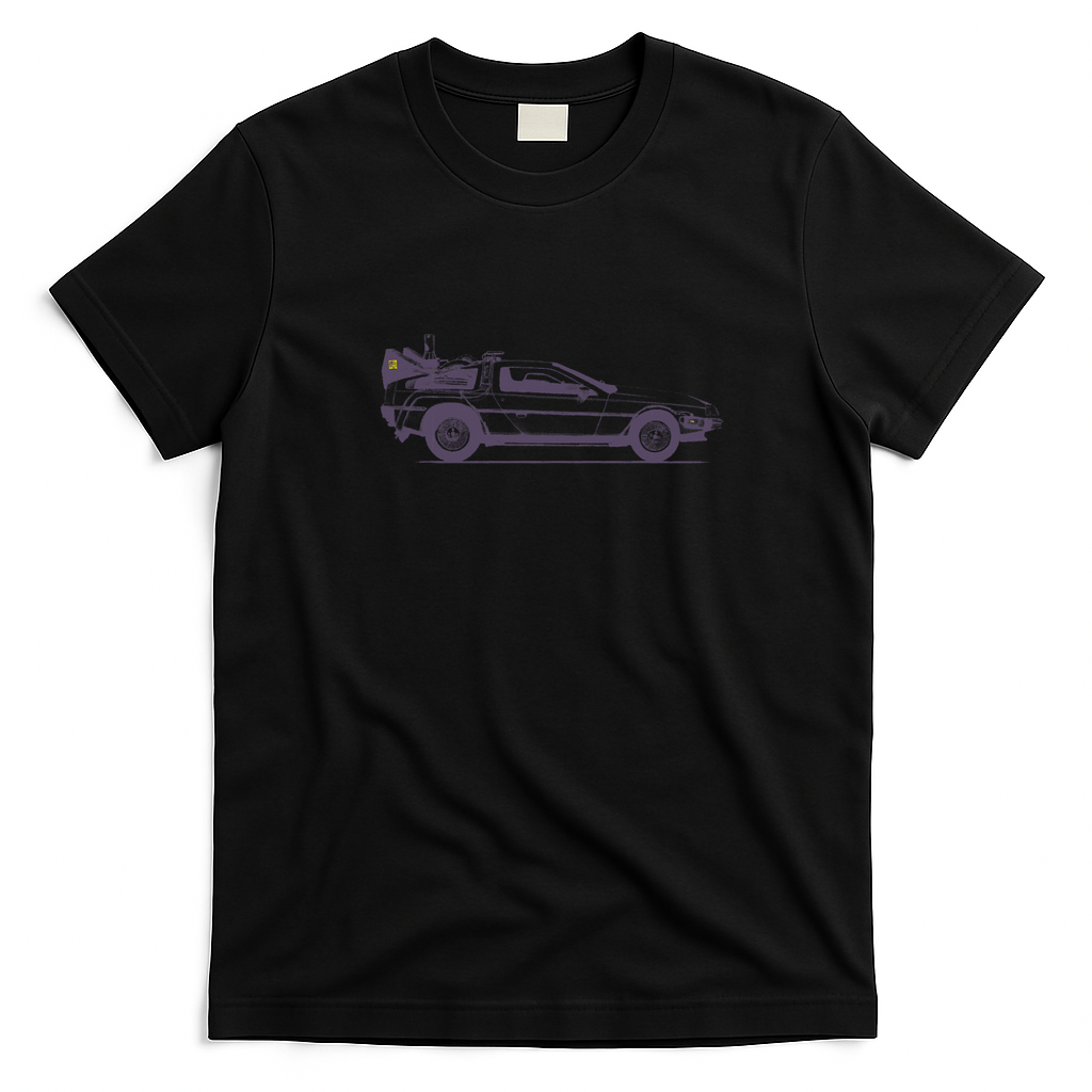 DeLorean DMC-12 Graphic T-Shirt - Black