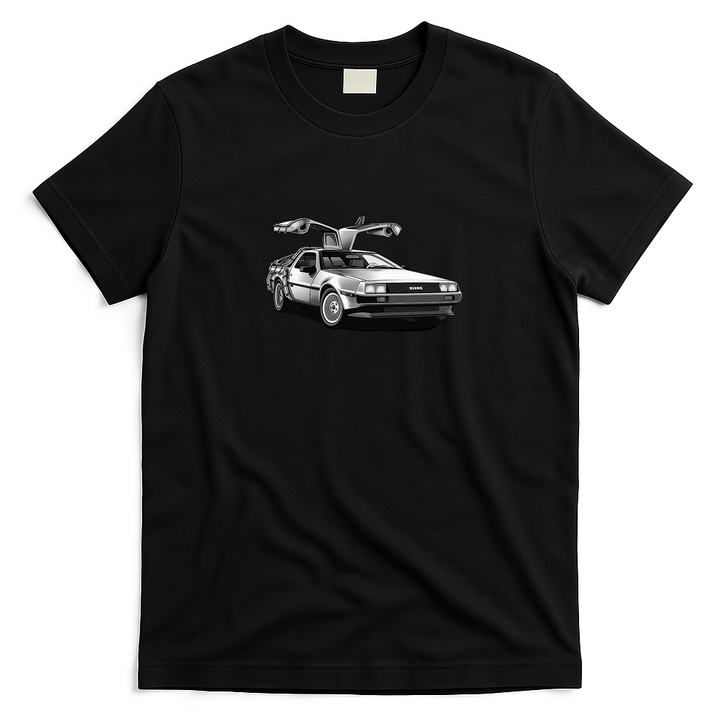 DeLorean DMC-12 Classic Logo T-Shirt – Edition 15 - Black