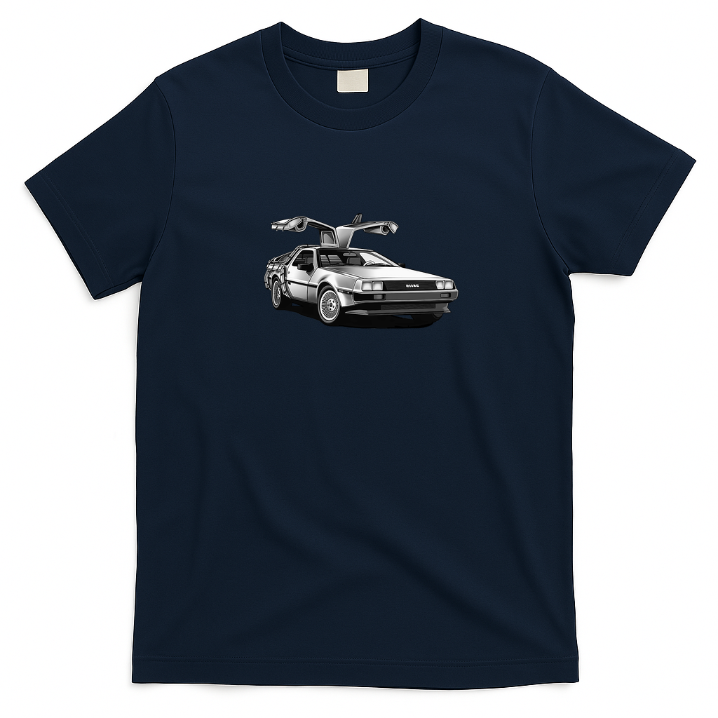 DeLorean DMC-12 Classic Logo T-Shirt – Edition 15 - Navy Blue