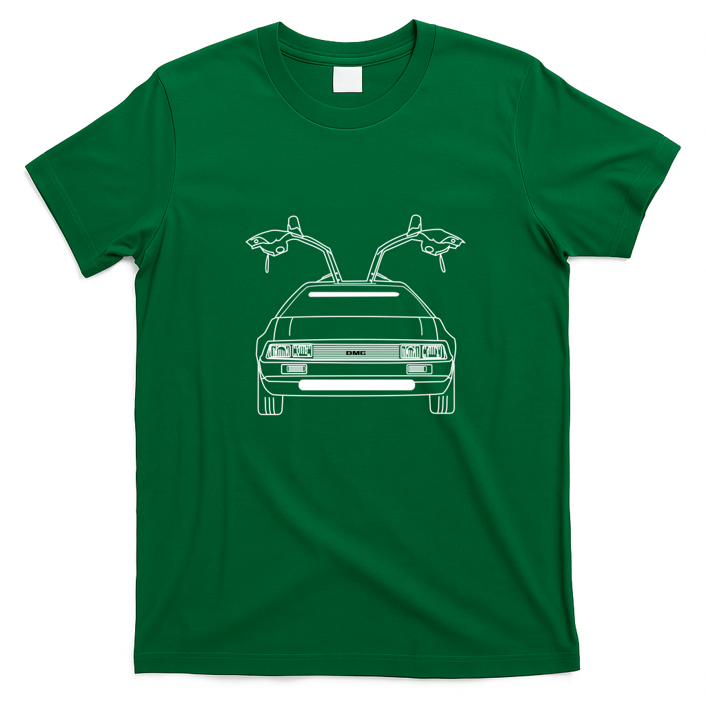 DeLorean DMC-12 Sci-Fi T-Shirt - Irish Green