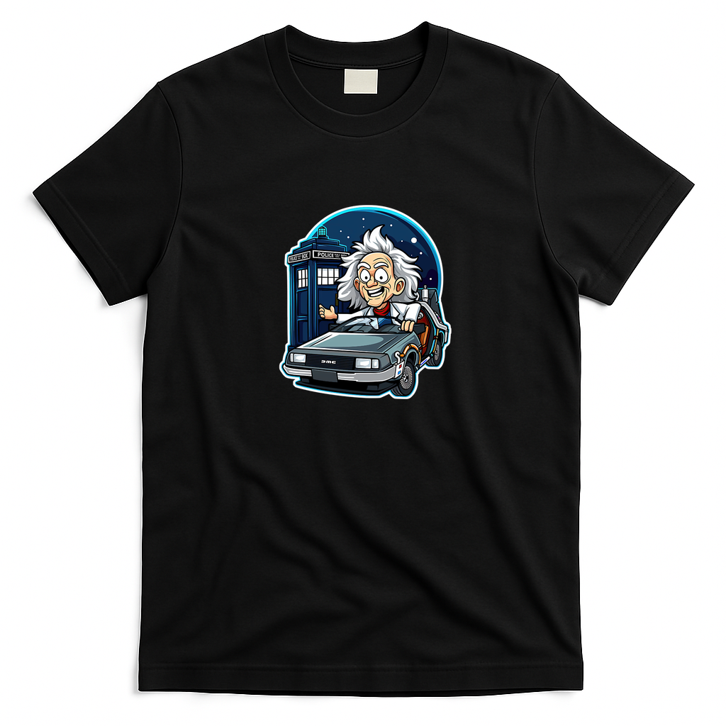 Doc Who Retro Graphic Tee - Black