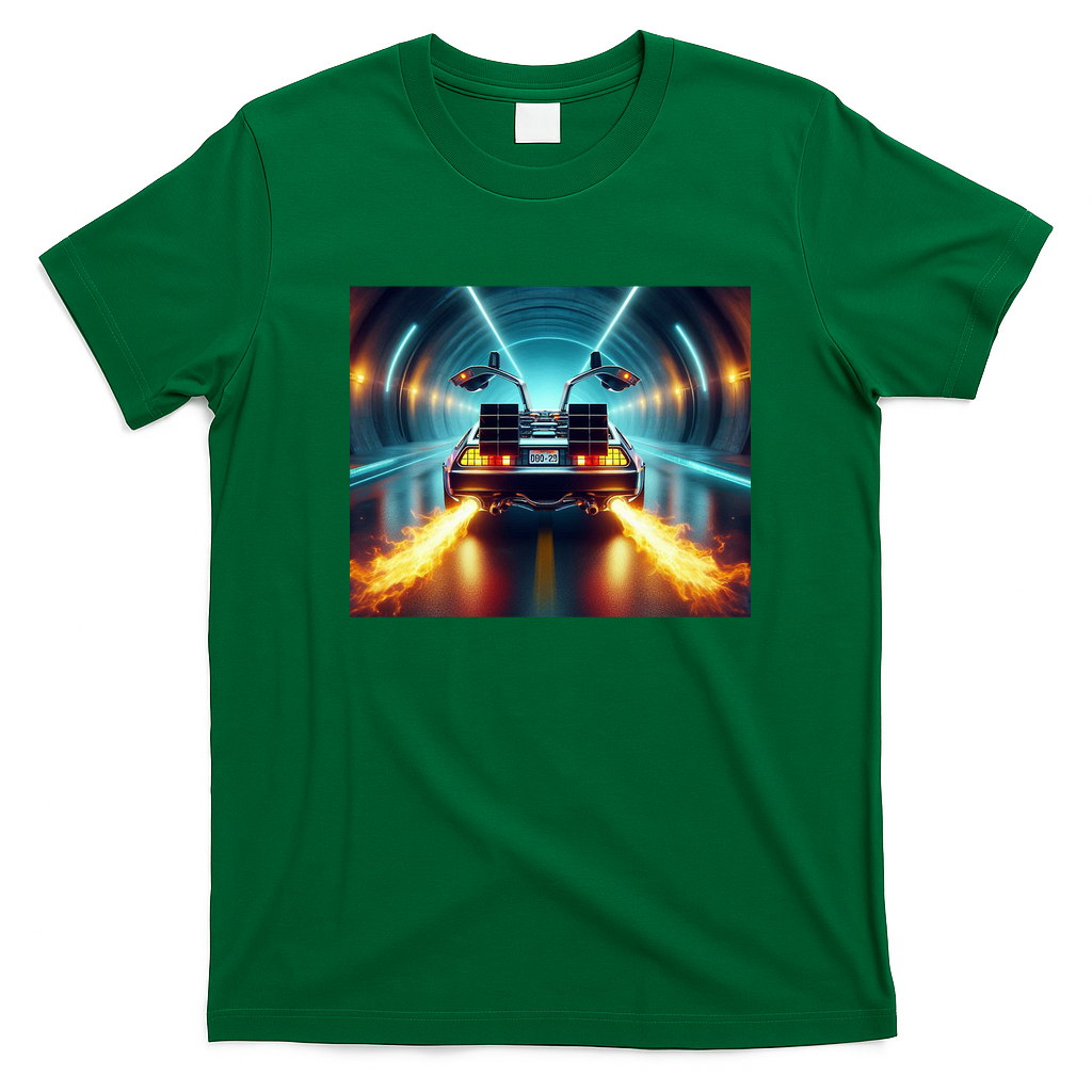 DeLorean DMC-12 Vintage T-Shirt - Irish Green