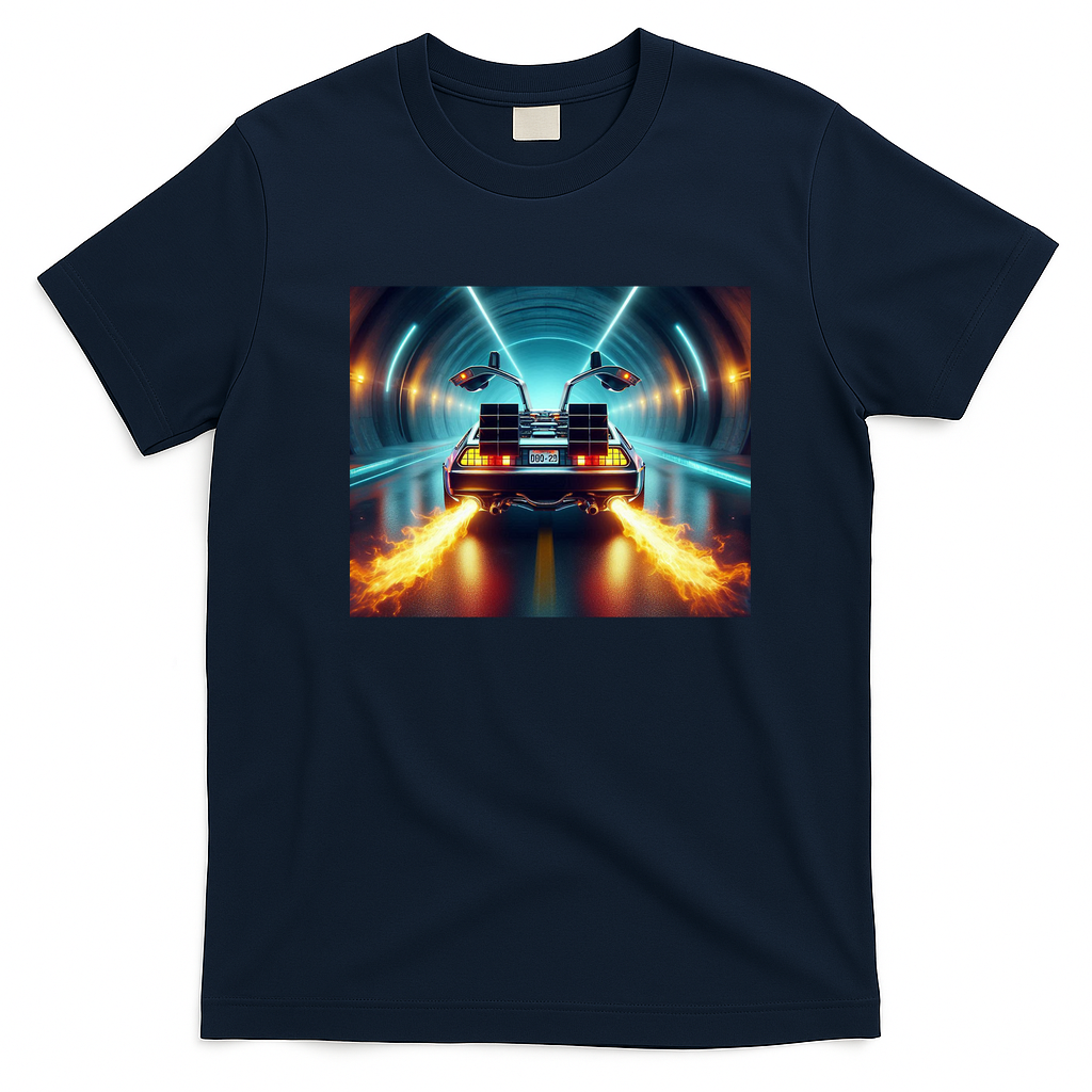DeLorean DMC-12 Vintage T-Shirt - Navy Blue