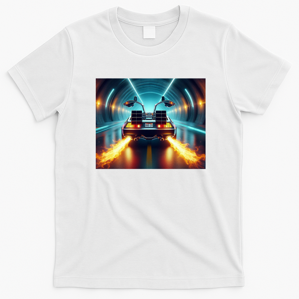 DeLorean DMC-12 Vintage T-Shirt - White