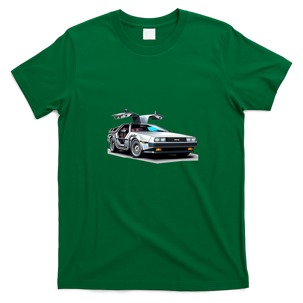 DeLorean DMC-12 Classic Logo T-Shirt - Irish Green