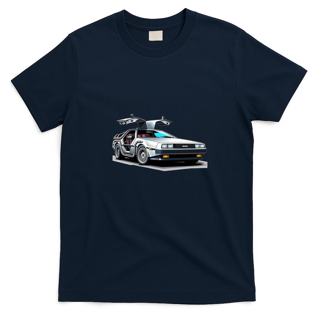 DeLorean DMC-12 Classic Logo T-Shirt - Navy Blue