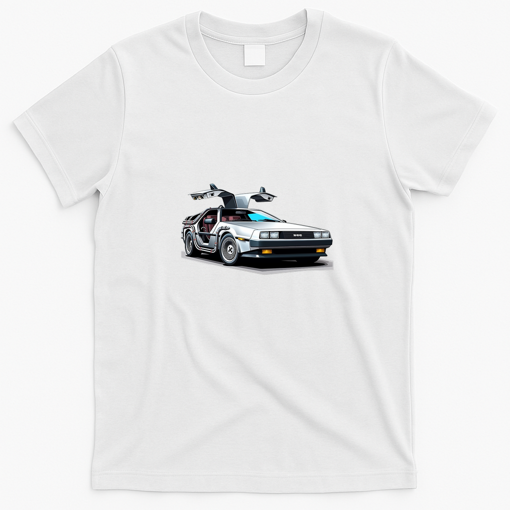 DeLorean DMC-12 Classic Logo T-Shirt - White