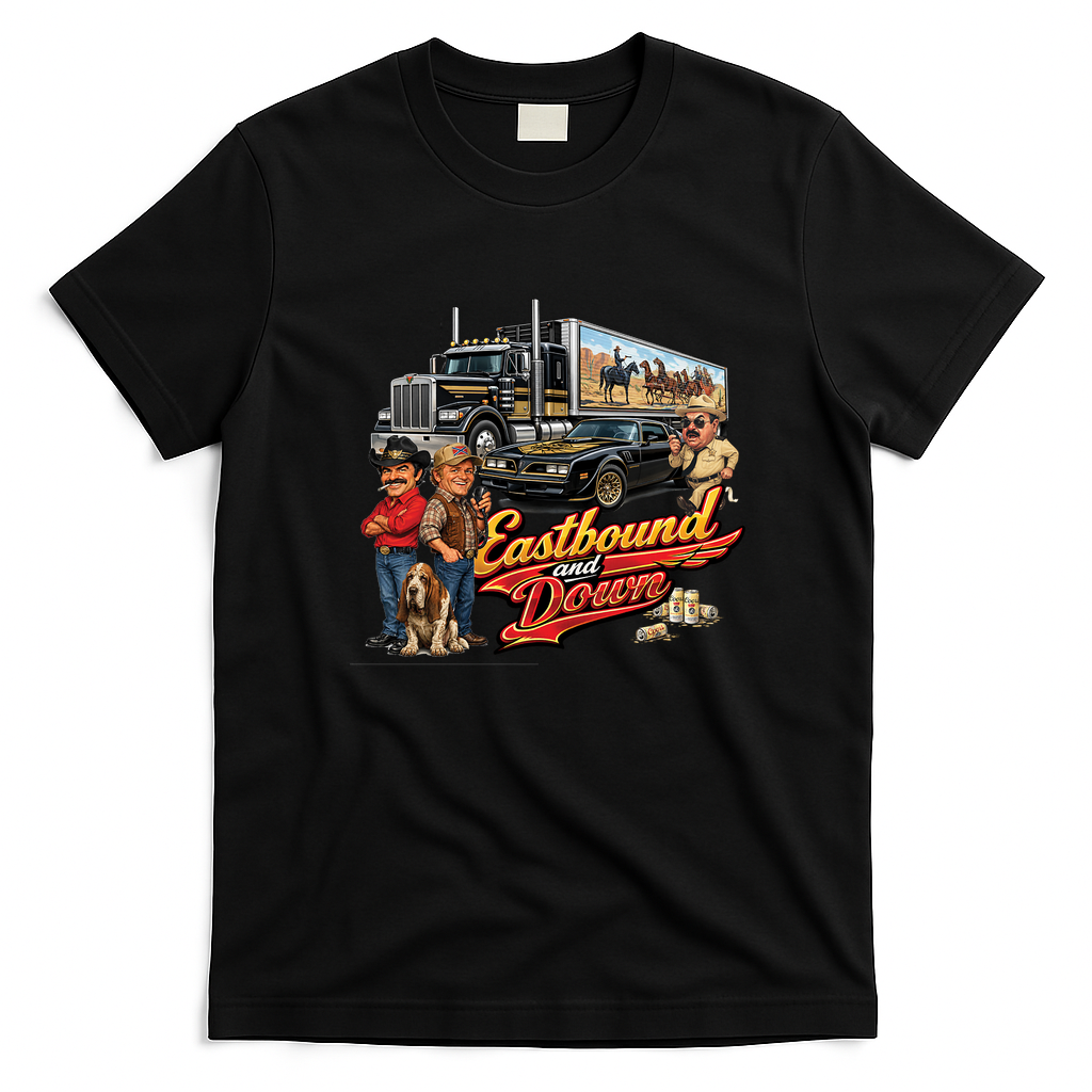 East Bound and Down Trucker T-Shirt - Black