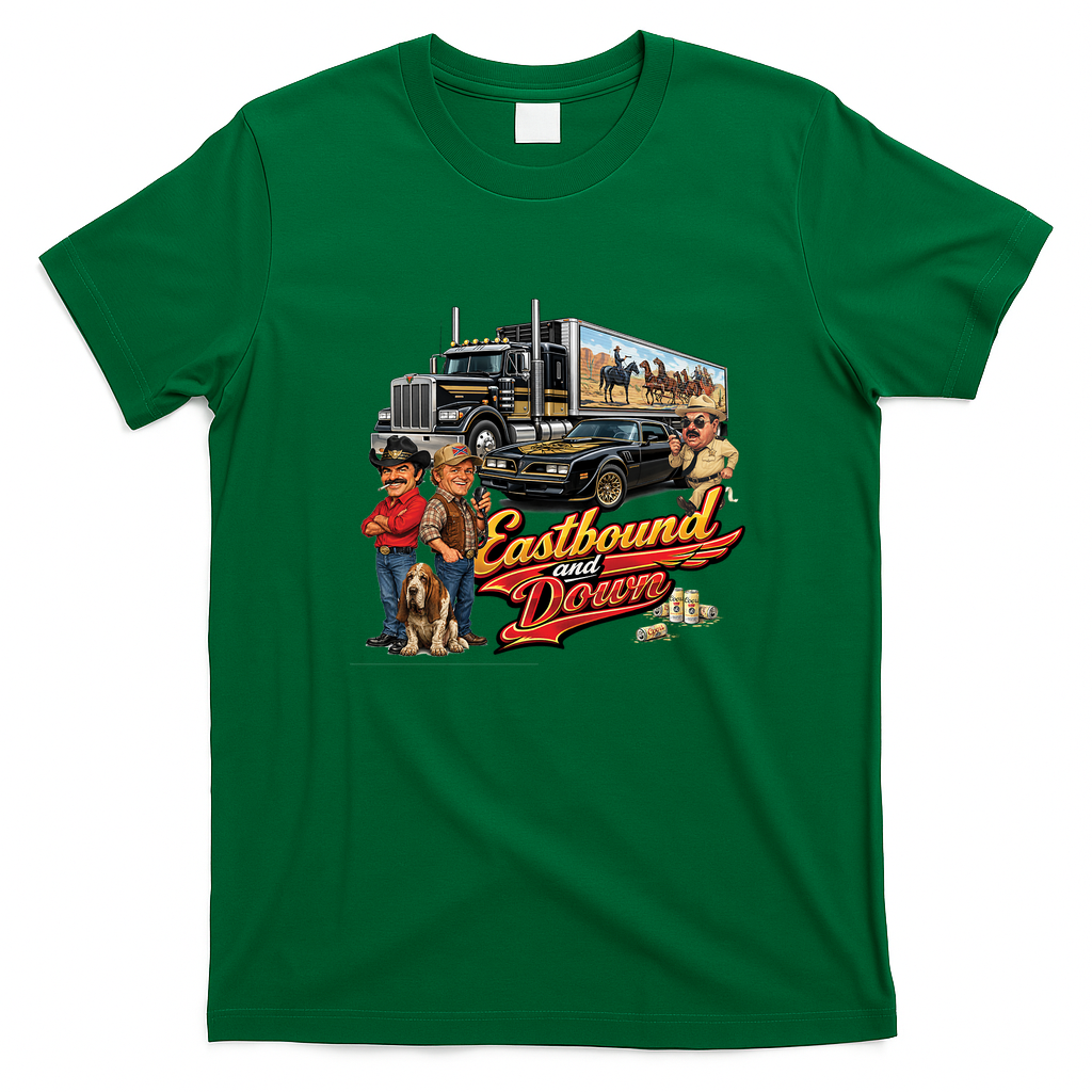 East Bound and Down Trucker T-Shirt - Irish Green