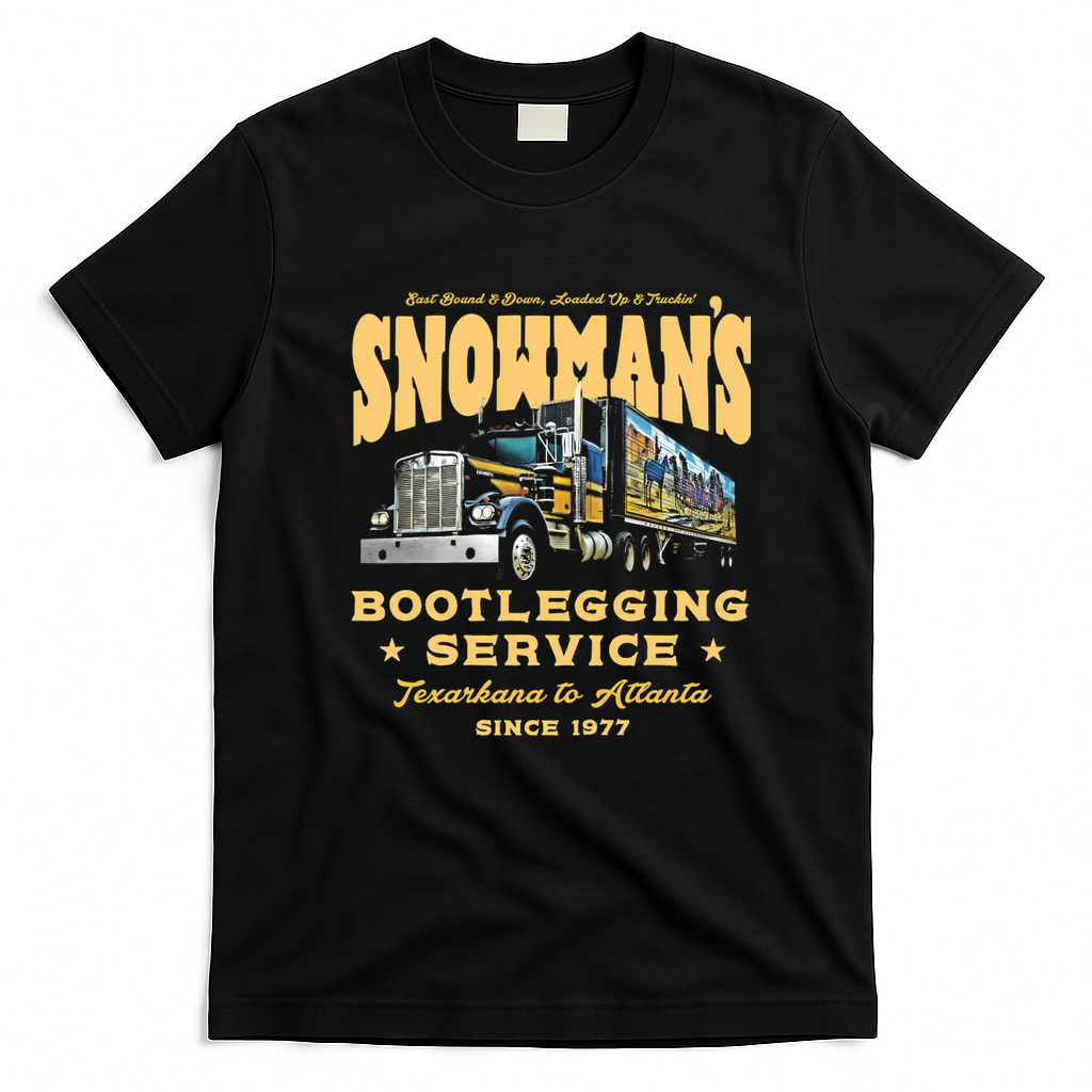 Snowman’s Bootlegging Service 1977 T-Shirt - Black