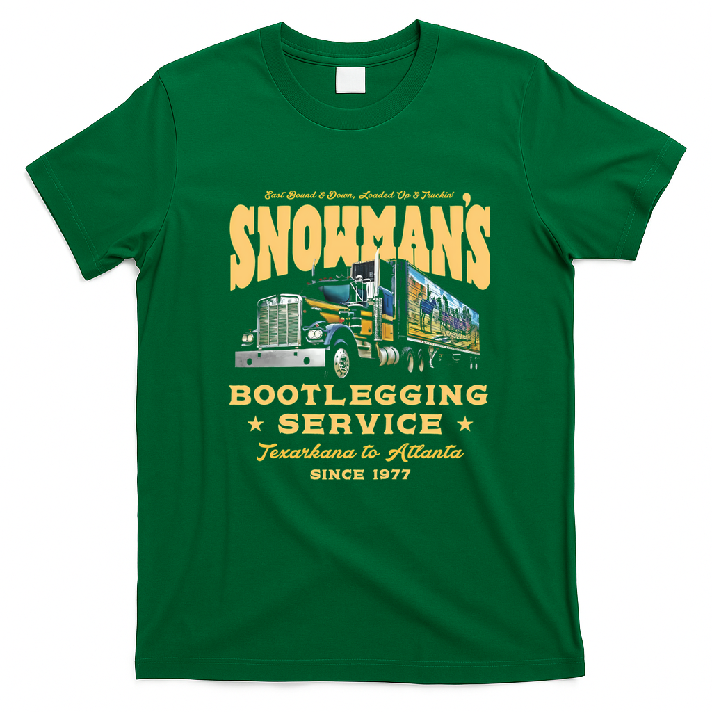 Snowman’s Bootlegging Service 1977 T-Shirt - Irish Green