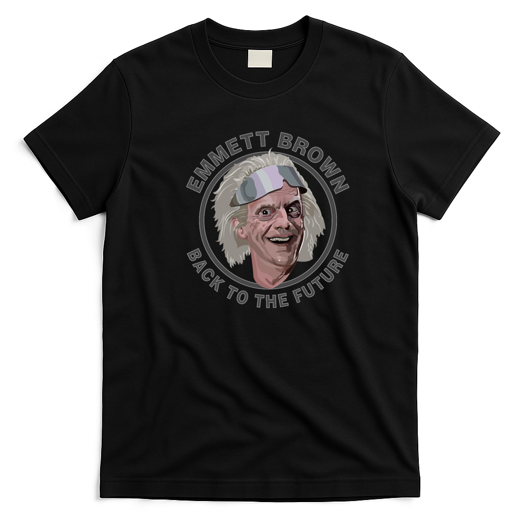Emmett Brown Retro Graphic Tee - Black