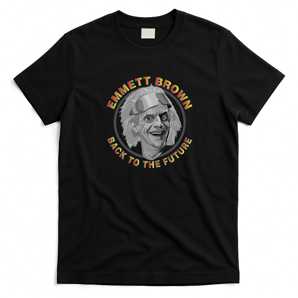 Emmett Brown Retro Graphic Tee – Edition 2 - Black