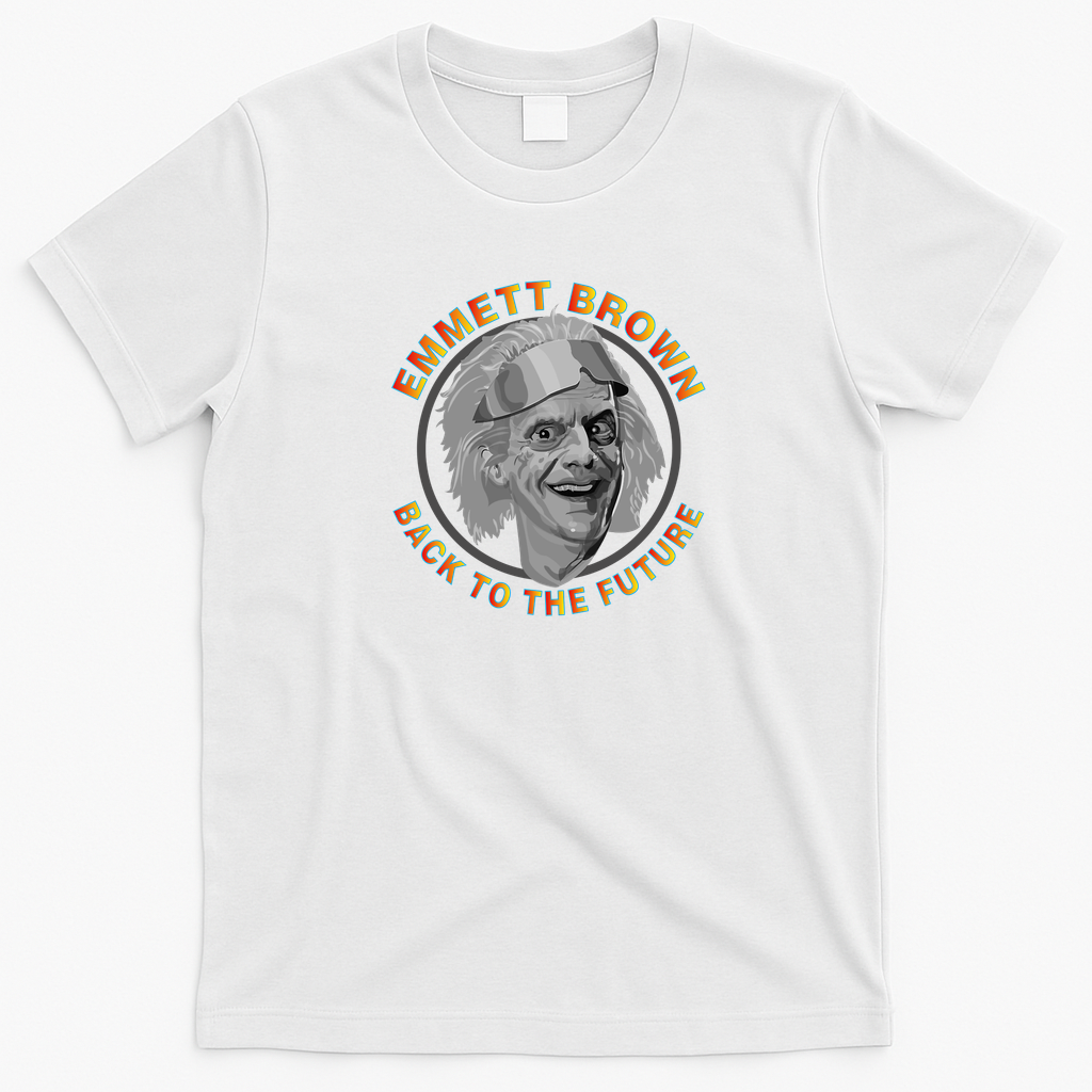 Emmett Brown Retro Graphic Tee – Edition 2 - White