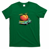 Eat a Peach Retro Graphic Tee - Irish Green