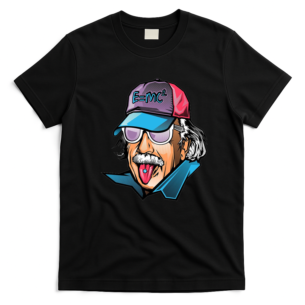 E=mc² Retro Graphic Tee - Black