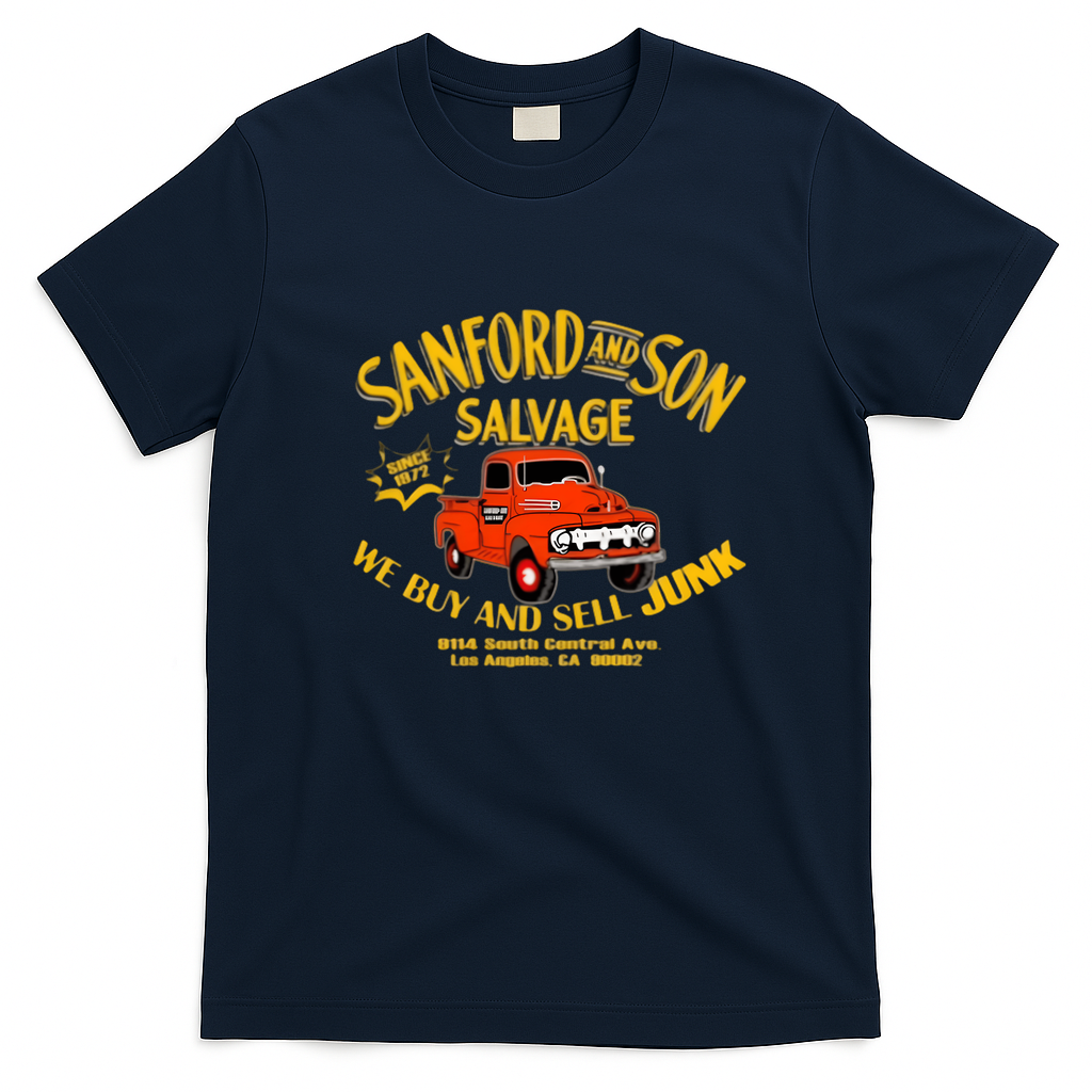 Vintage 90s TV Family Character T-Shirt - Navy Blue