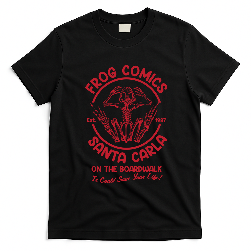 Frog Comics - Santa Carla Retro Graphic Tee - Black
