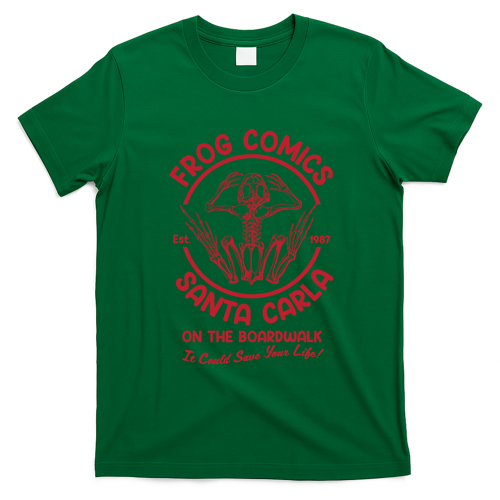 Frog Comics - Santa Carla Retro Graphic Tee - Irish Green