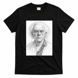 Film Character Pencil Sketch T-Shirt - Black