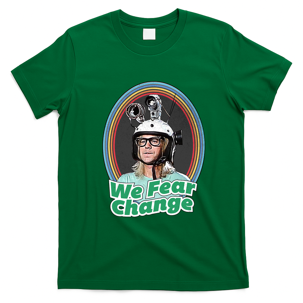 We Fear Change Retro Graphic Tee - Irish Green